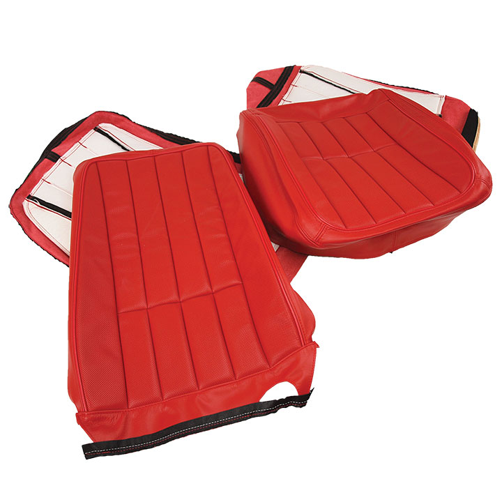 1968 Corvette Leather Seat Cover Set (Red)