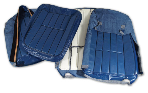 1968 Corvette Leather Seat Cover Set  (Medium Blue)