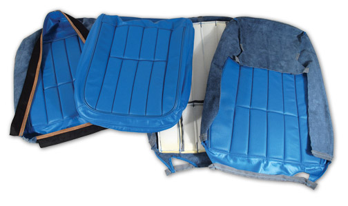 1968 Corvette Leather Seat Cover Set  (Bright Blue)