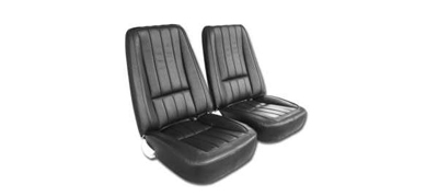 1969 Corvette Leather Seat Cover Set (Black)