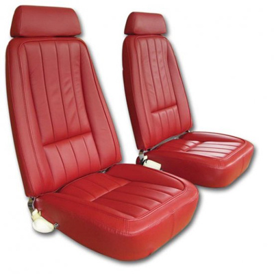 1969 Corvette Leather Seat Cover Set (Red)