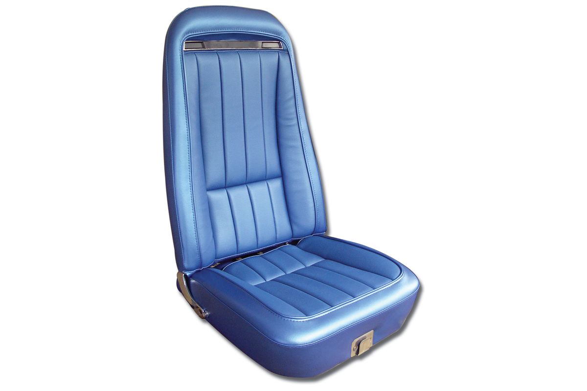1970 Corvette Vinyl Seat Cover Set  (Bright Blue) Reproduction