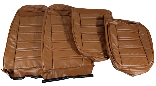 1972 Corvette Leather Seat Cover Set (Dark Saddle) Exact Reproduction