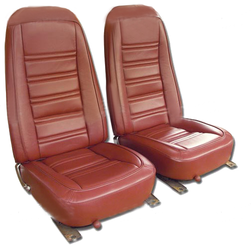 1978 Corvette Leather Seat Cover Set (Mahogony) Exact Reproduction