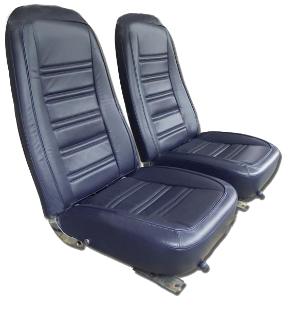 1978 Corvette Leather Seat Cover Set (Dark Blue)  Exact Reproduction