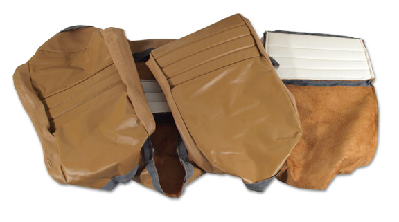 1981-1982 Corvette Leather Cover Set (Camel) (Tan) Exact Reproduction (2 inch Side Panel)