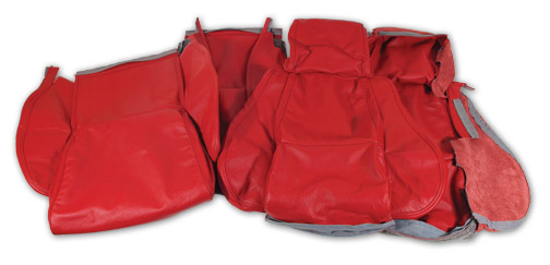 1986-1988 Corvette Leather Standard Cover Set (Red) Perforated