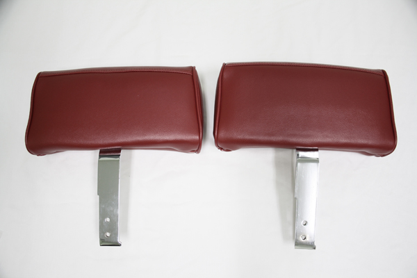 1967 Corvette Headrest Assembly with Vinyl Cover - Pair  (Red)