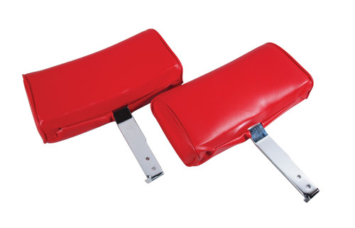 1967 Corvette Headrest Assembly with Vinyl Cover - Pair  (Red)