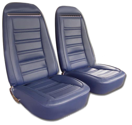 1972 Corvette Leather Seat Cover Set Dk (Blue)