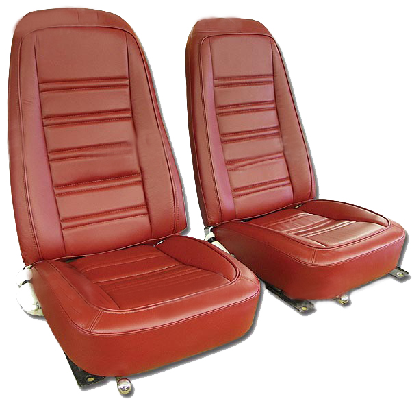1976 Corvette Leather Seat Cover Set (Firethorn)