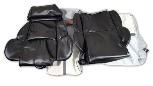 1989-1992 Corvette Leather-Like Standard Seat Cover Set (Black)