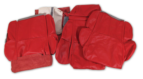 1989-1992 Corvette Leather Standard Cover Set (Red)