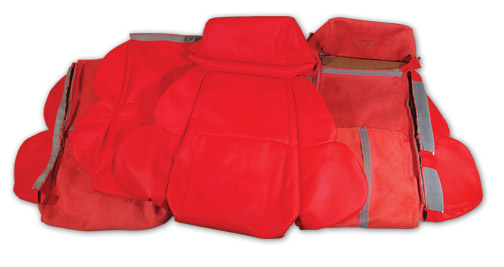 1993 Corvette Leather Standard Cover Set (Red)