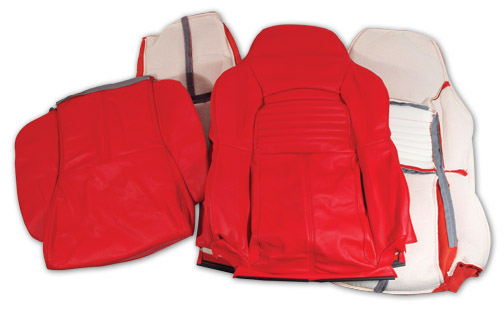 1994-1996 Corvette Leather Standard Cover Set (Red)