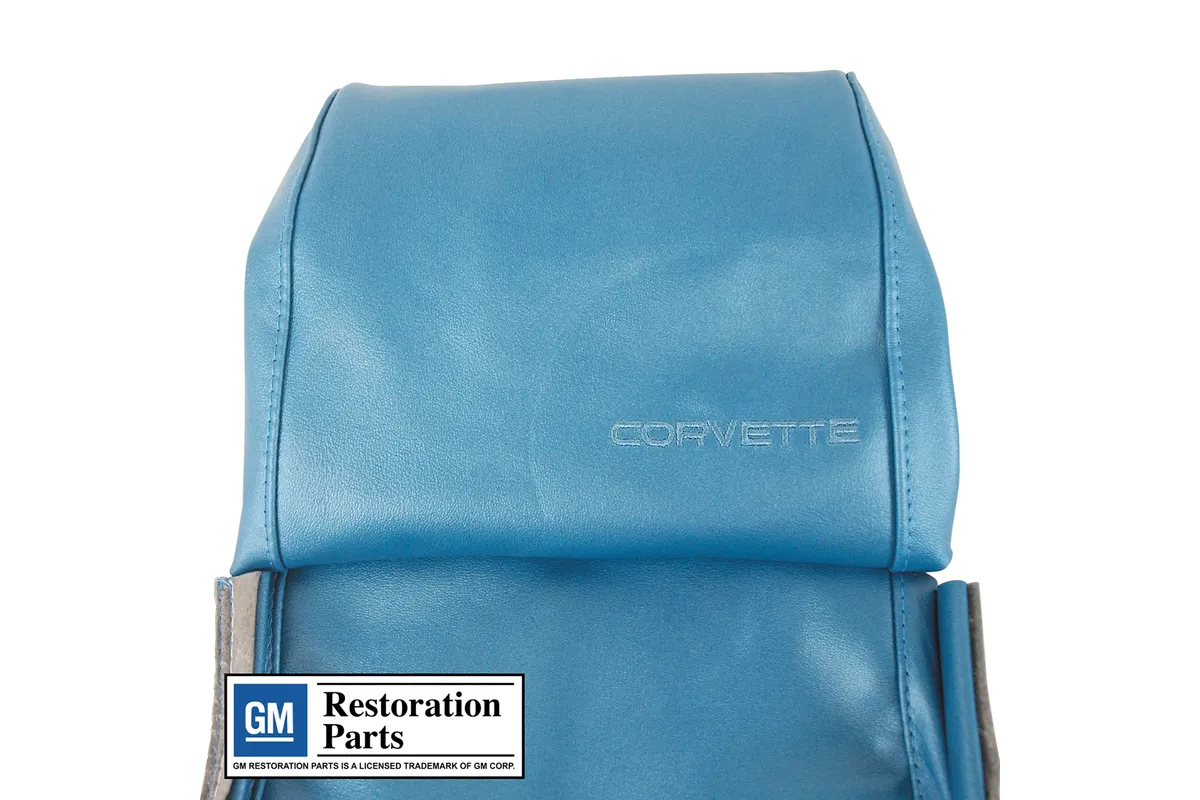 1986-1988 Corvette Leather Sport Seat Cover Set (Blue) Non Perforated