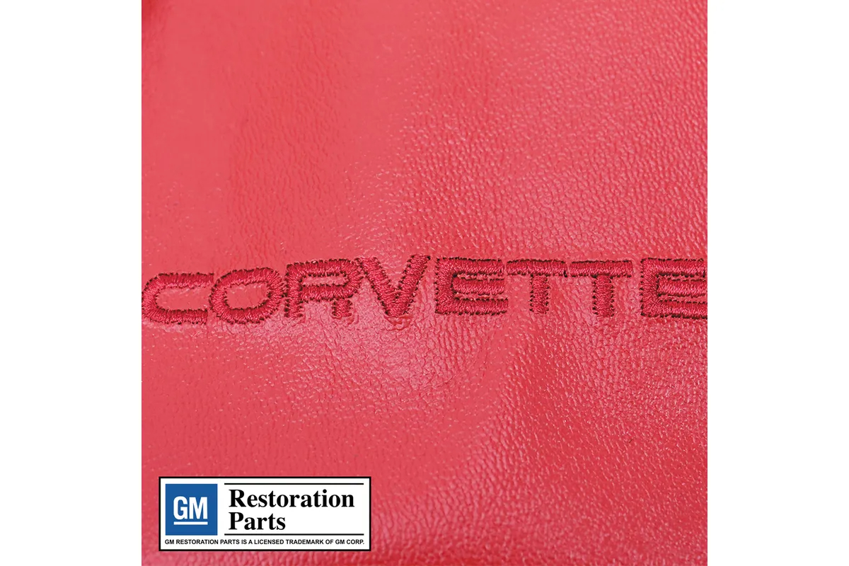 1986-1988 Corvette Leather Sport Seat Cover Set (Red) Non Perforated