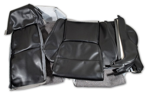 1984-1988 Corvette Leather-Like Sport Seat Cover Set (Black) Non Perforated
