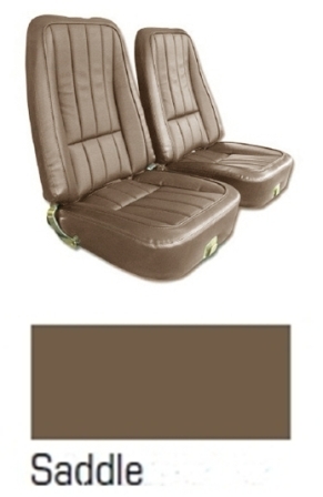 1969 Corvette Leather-Like Seat Cover Set (Saddle)