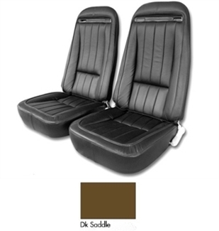 1971 Corvette Leather-Like Seat Cover Set (Dark Saddle)