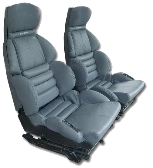 1991 Corvette Leather Sport Seat Cover Set (Blue)