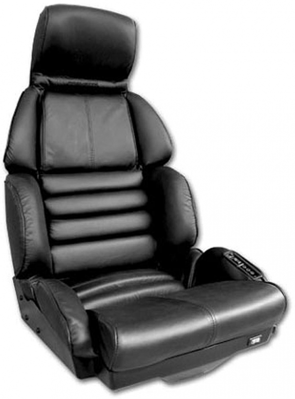 1993 Corvette Leather Sport Seat Cover Set (Black)