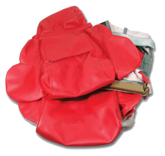 1993 Corvette Leather-Like Standard Seat Cover Set (Red)