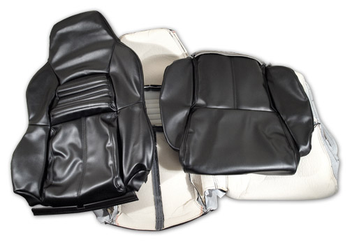 1994-1996 Corvette Leather-Like Standard Seat Cover Set (Black)