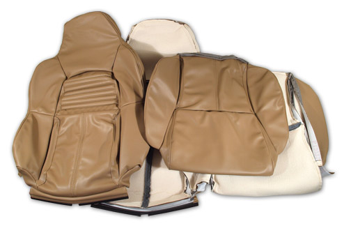 1994-1996 Corvette Leather-Like Standard Seat Cover Set (Beige)
