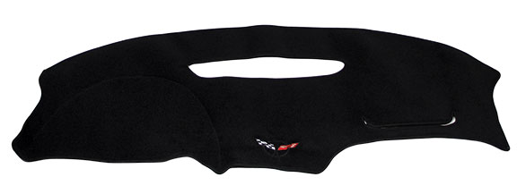 1997-2004 Corvette Dash Cover (Black) with C5 Logo without Heads-Up Display