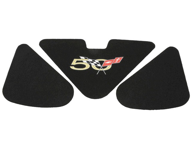 2003 Corvette Trunk Lid Liner Insert Kit with Embroidered 50th Anniversary Logo on Center Section (3 pcs)