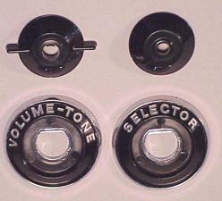 1959-1960 Corvette Radio Bezel Volume / Tone and Select with Backplate and Spacers - Set
