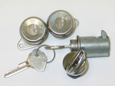 1963 Corvette Standard Lock Set (Ignition Doors Glovebox) Keyed Alike