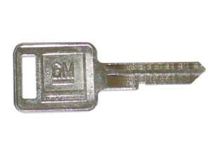 1967-1979 Corvette Blank Square Style A Key