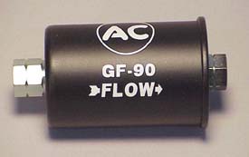 1963-1965 Corvette Fuel Filter GF-90 (Black with White Silkscreen) Small Block