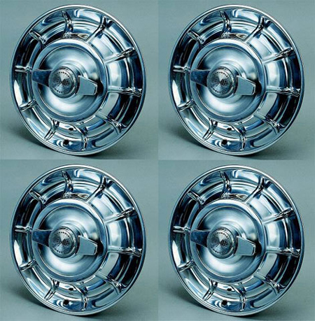 1956-1958 Corvette Hubcap Set with Spinners (American)