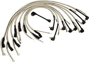 1967-1974 Corvette Plug Wire Set (Braided) - Big Block with Radio