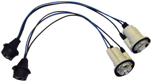 Corvette Front Parking Light Harness with Socket - Pair