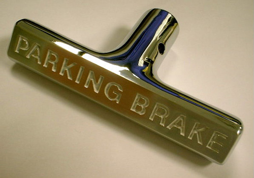 1963 Corvette Parking Brake Handle with White Letters