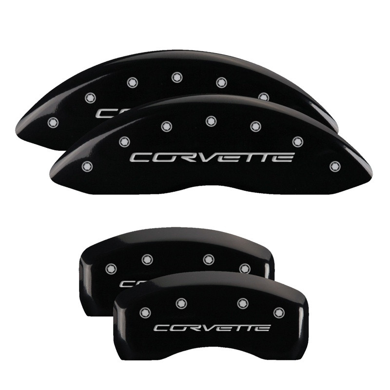 2005-2013 Corvette Caliper Covers with CORVETTE text (Set of 4) (Black)