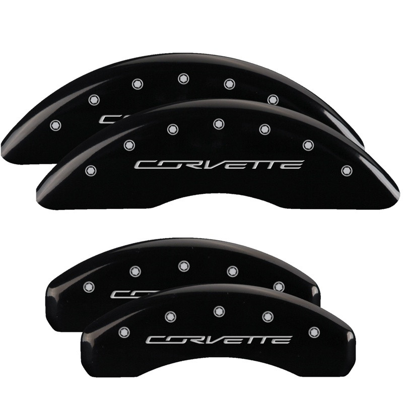 2014-2019 Corvette Caliper Covers with CORVETTE text (Set of 4) (Black)