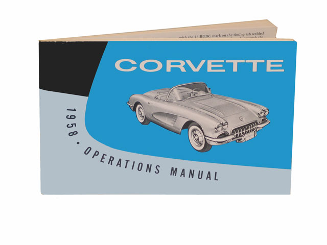 1958 Corvette 1958 Owner's Manual