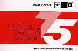 1975 Corvette 1975 Owner's Manual