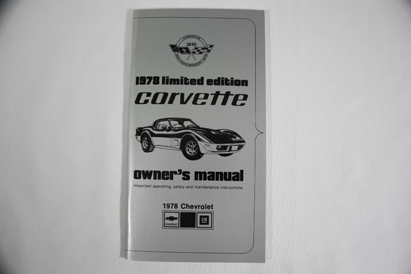 1978 Corvette 1994 Owner's Manual