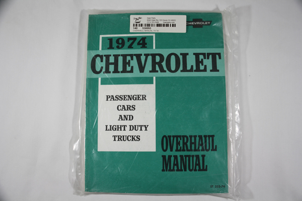 1974 Corvette Overhaul Manual 74