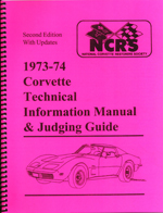 1973-1974 Corvette NCRS 73-74 Judging Manual