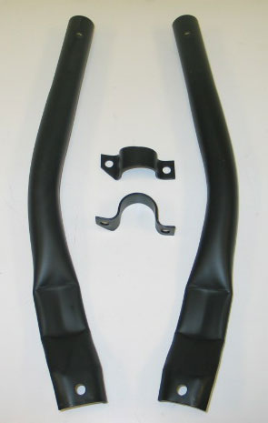 Corvette Front License Bumper Support Tubes with Brackets - pair