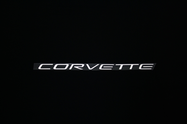 1997-2004 Corvette C5 AIRBAG CORVETTE LETTERS WHITE. MEASURES 7 1/2" X 1/2"