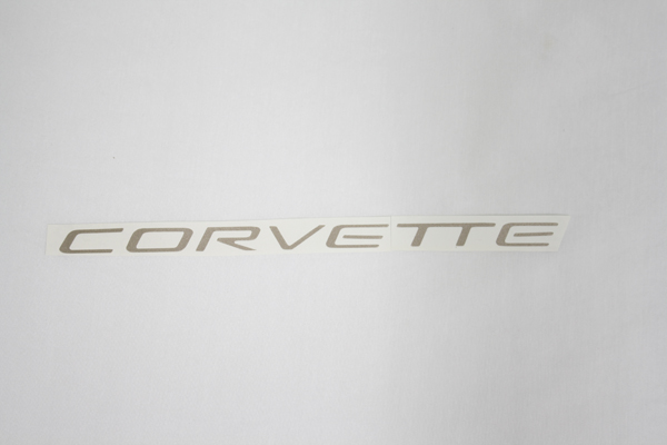 1997-2004 Corvette C5 AIRBAG CORVETTE LETTERS LIGHT GOLD ( OAK ) MEASURES 7 1/2" X 1/2"