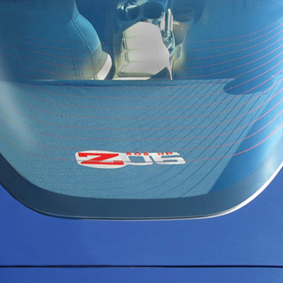 2006-2013 Corvette Coupe Rear Cargo Shade - Z06 Logo